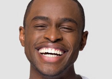 Man sharing healthy smile