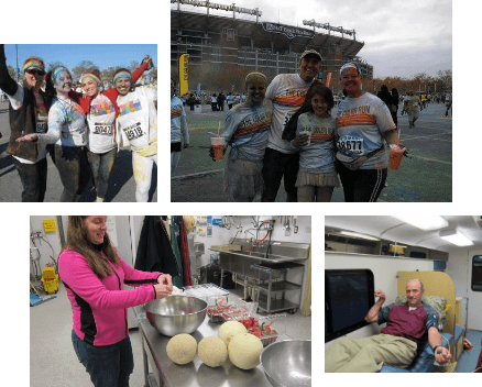 Collage of images of dental team members in the Annapolis community