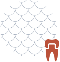 Animated tooth with dental crown representing restorative dentistry