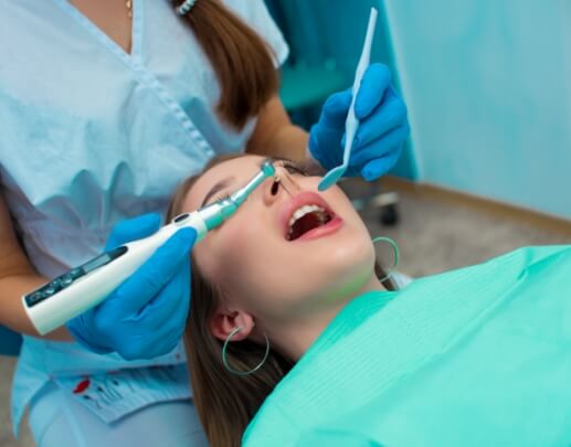 Dental patient treated under oral conscious sedation dentistry