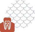 Animated tooth and gums representing periodontal therapy