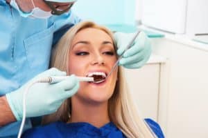 young woman dental work 