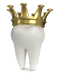 tooth standing with crown on top